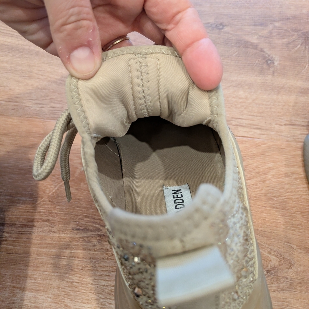 Steve Madden Tan Sneakers with Rhinestones - Picture 12 of 12